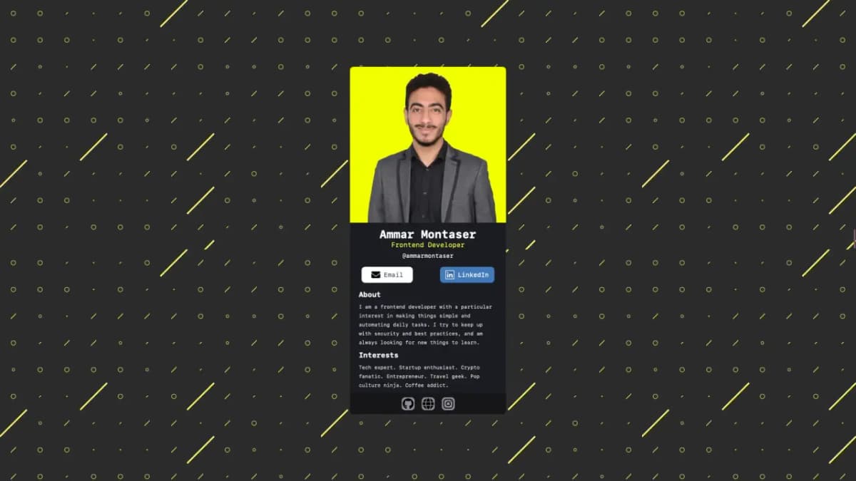 Business Card Website [UI/UX + Tailwind]