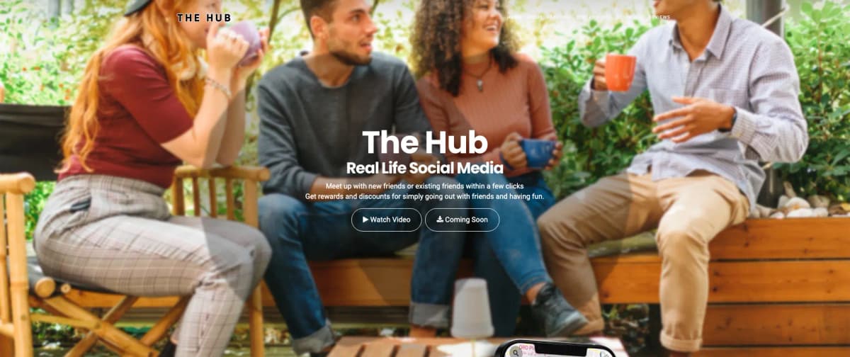 The Hub Landing Page [My Startup] (Old Version)